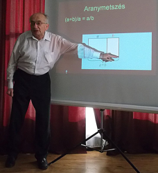 Recski András egyetemi tanár, matematikus előadása a Szalon - Egyetemen: Matematika és a művészetek címmel 2014. 03. 12-én